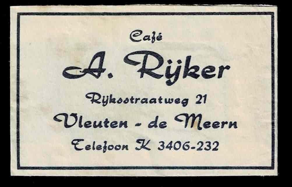 suikerzakje 1258 A. Rijker Vleuten- de Meern, Ophalen of Verzenden, Nederland