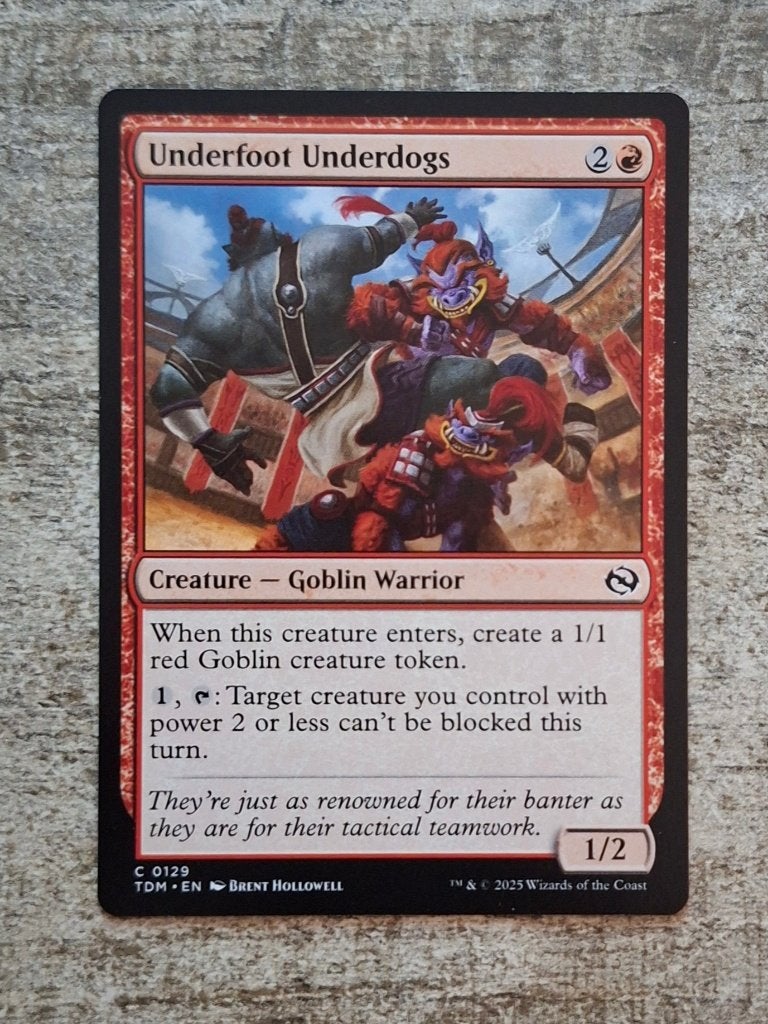 Underfoot Underdogs - Magic the Gathering, Verzenden, Gebruikt, Losse kaart