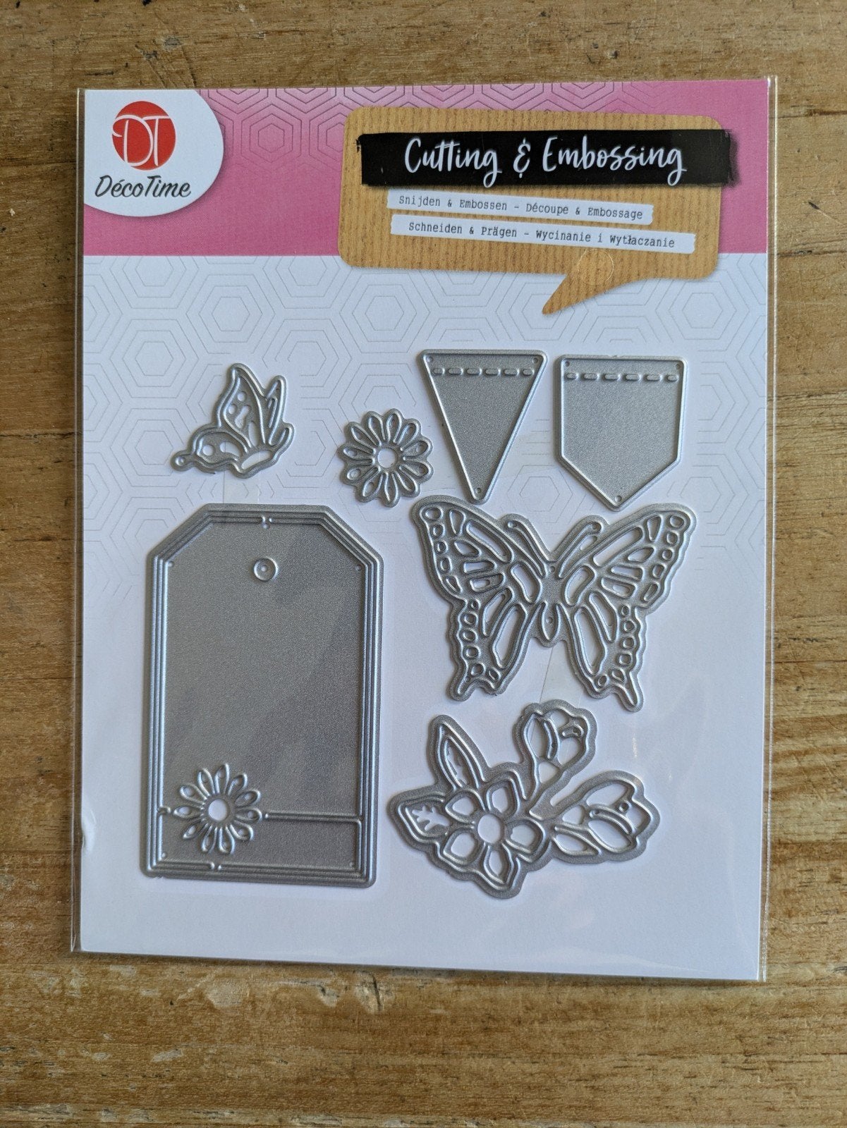 Diverse knutselmaterialen: embossing sjabloon en snijmallen, Zilver, Nieuw, Geschikt voor karton, Overige merken
