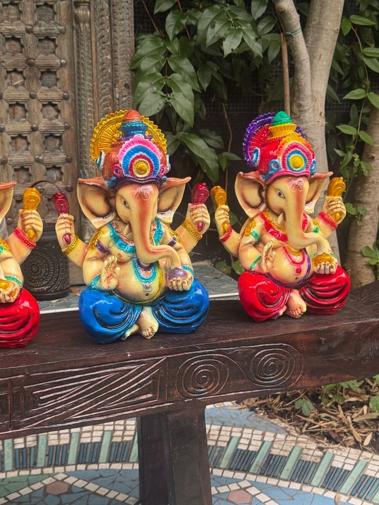 Ganesha beeld handbeschilderd boeddha zwaar Bali Indonesie, Verburgt Vintage, Nieuw, 33 cm, Ophalen of Verzenden