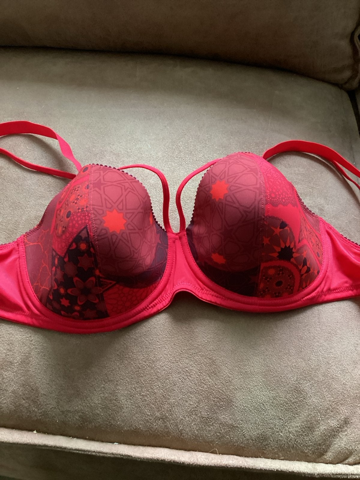 Marlies Dekkers BH Rood met Patroon - Maat 80D, Ophalen of Verzenden, Rood, BH