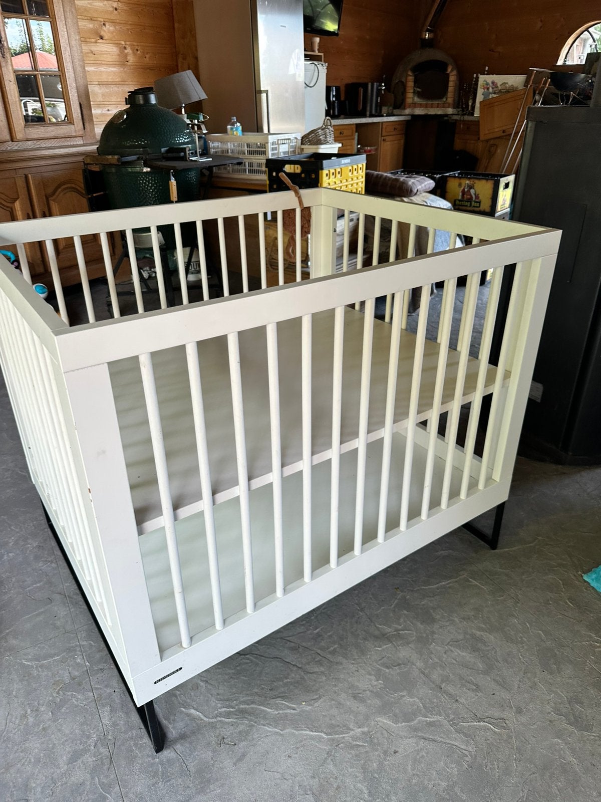 Tekoop: Kidsmill modular box wit met matras en nijntje kleed, Ophalen, Rechthoekig, In hoogte verstelbaar