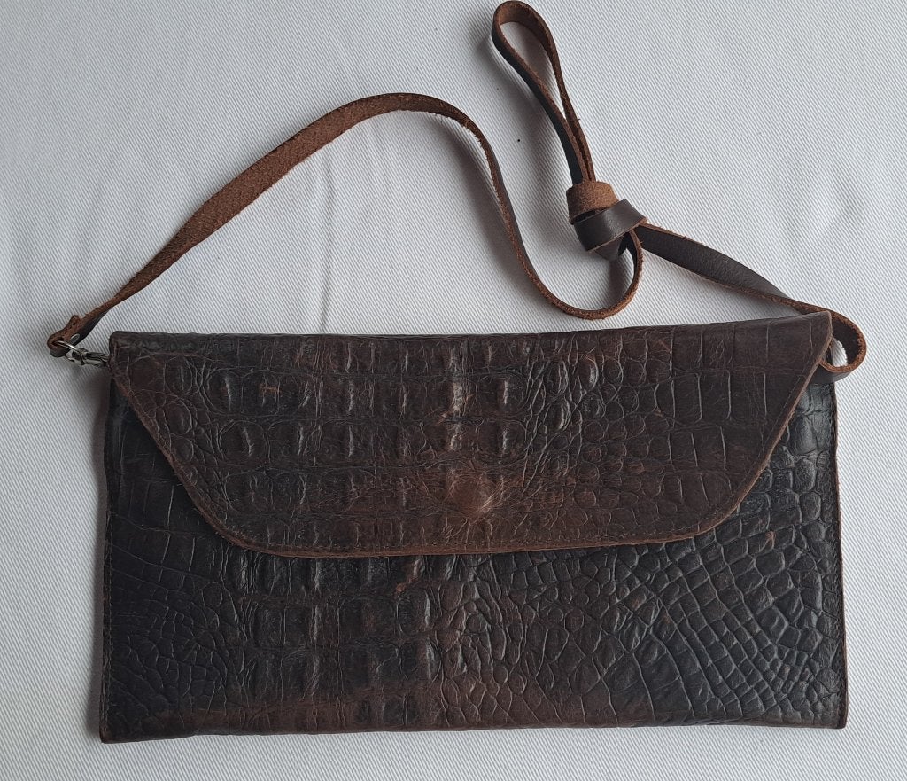 Schoudertas / Clutch, Sieraden, Tassen en Uiterlijk, Ophalen of Verzenden, Nieuw, Bruin, Leer