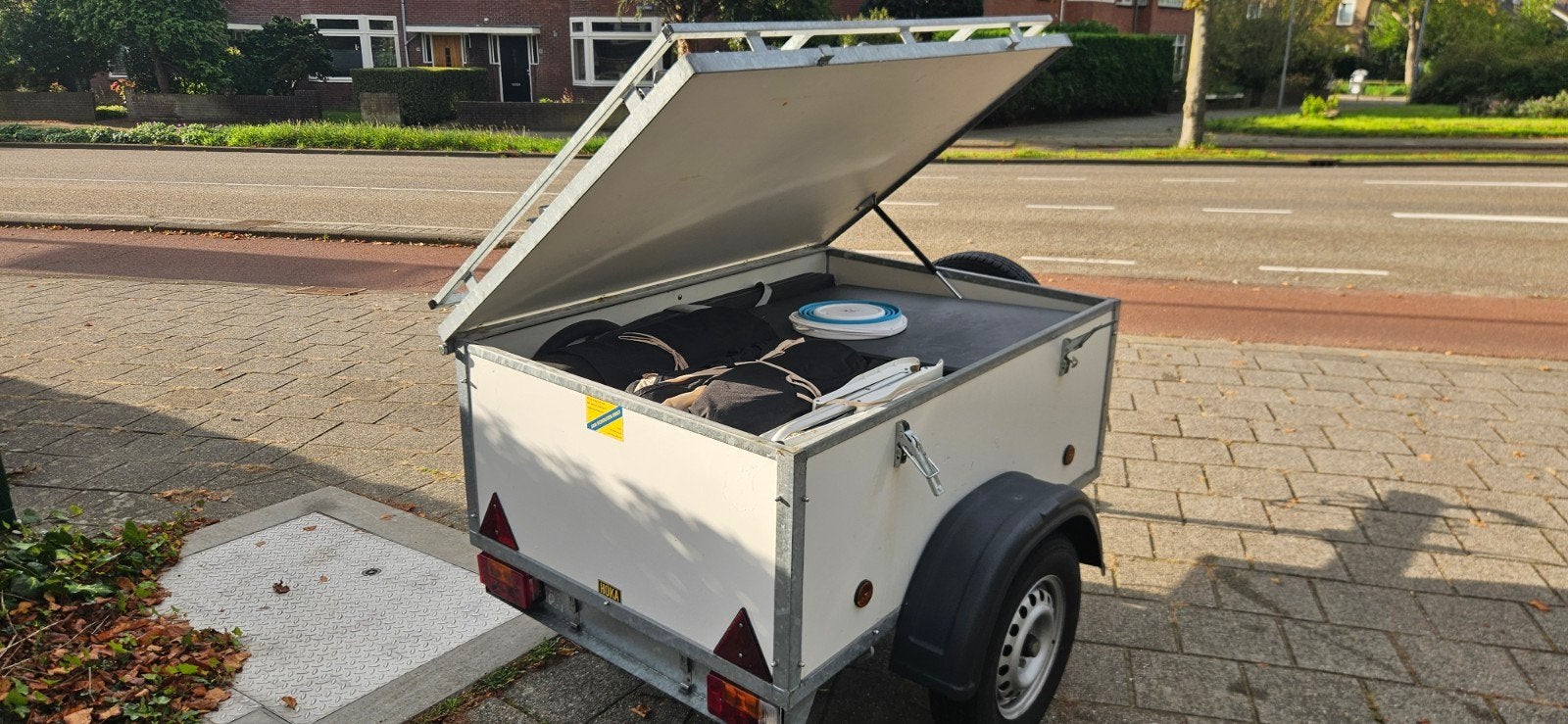 Bagagewagen met Obelink Familia 6 Tunneltent met extra insec, Caravans en Kamperen, Ophalen of Verzenden, Gebruikt, Tot en met 6