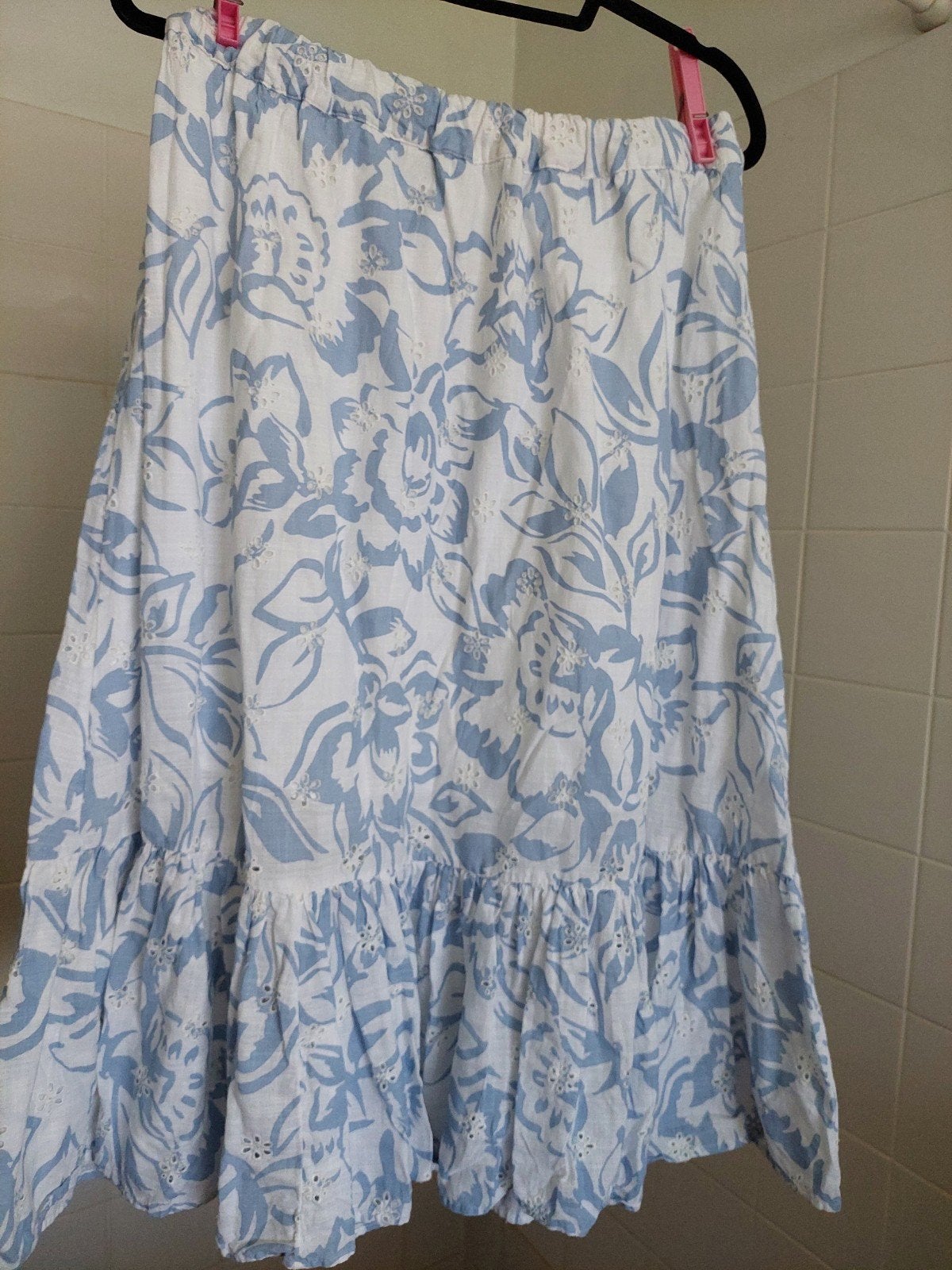 Nieuwe zomerrok  L, Wit, Maat 42/44 (L), Nieuw, Ophalen of Verzenden