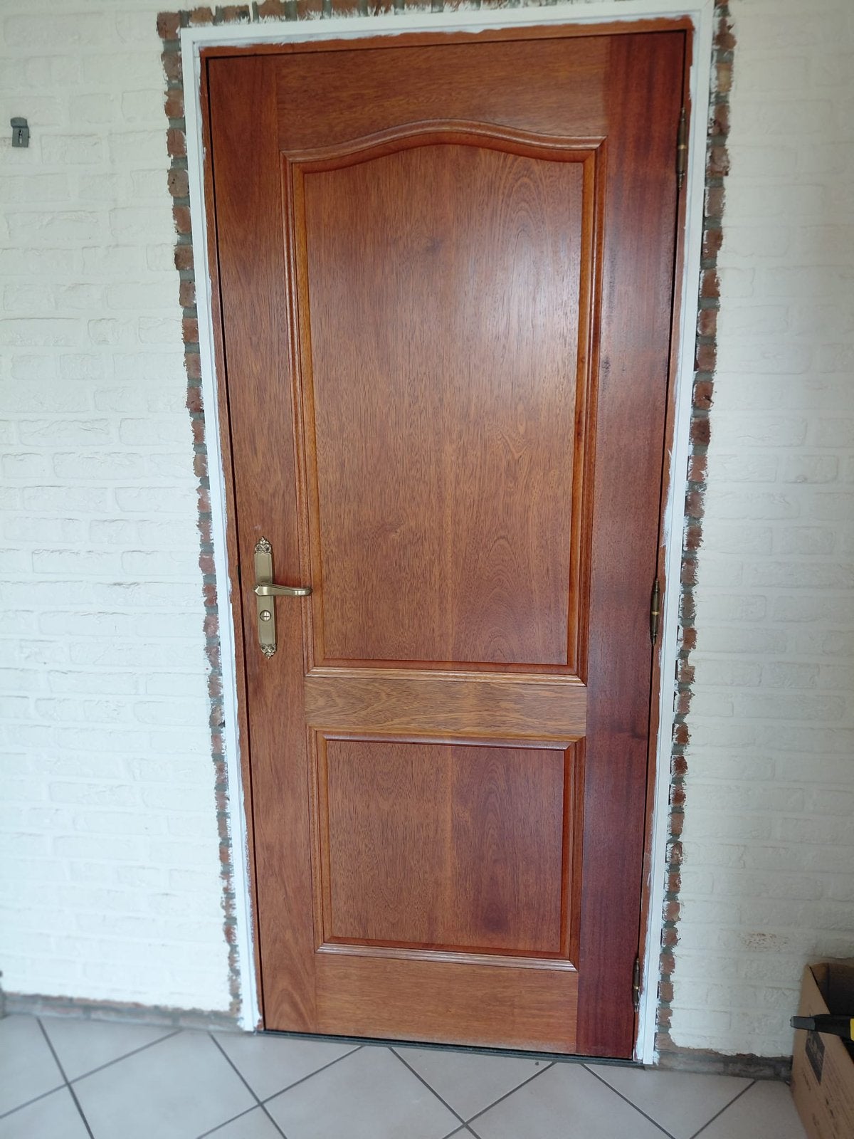 Deuren Merbau hout, Ophalen, 80 tot 100 cm, Binnendeur, Zo goed als nieuw