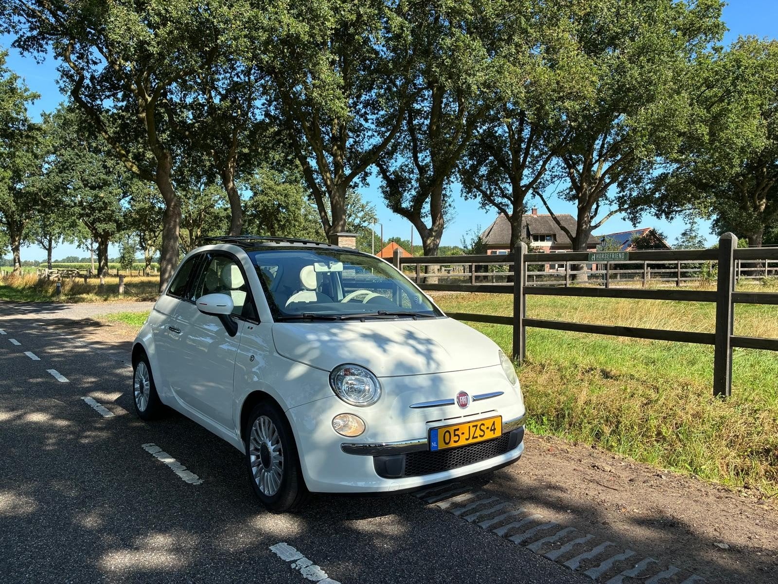 Fiat 500 1.2 AUT 51KW 2009 Wit AUTOMAAT, 1242 cc, 4 cilinders, Wit, Origineel Nederlands