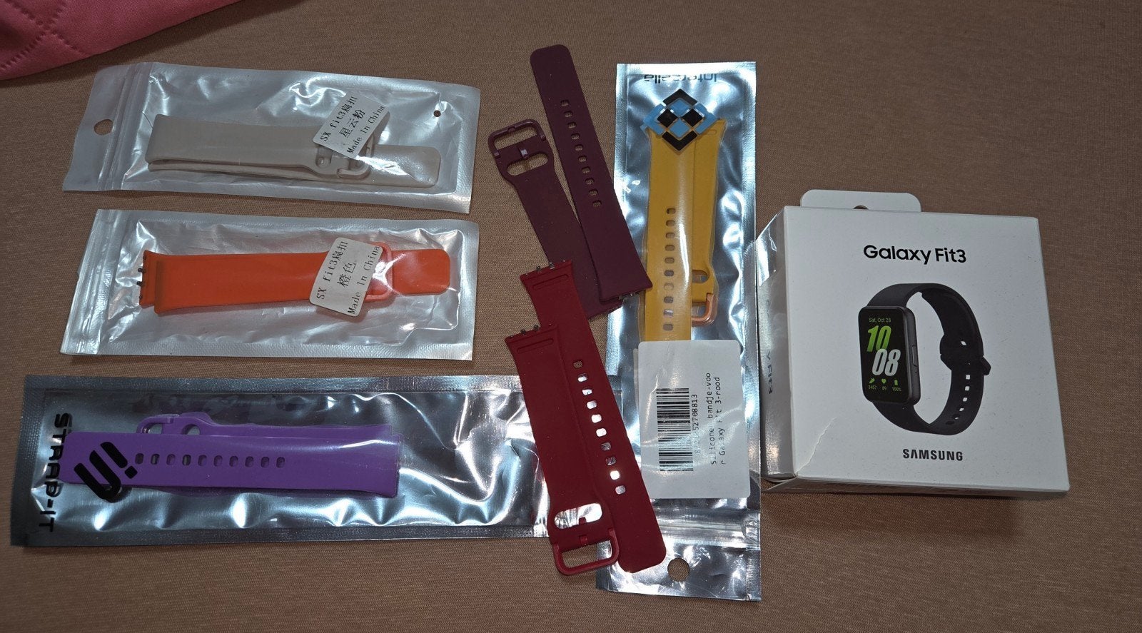Samsung Galaxy Fit3 met extra bandjes, Ophalen, Zwart, Nieuw, Samsung