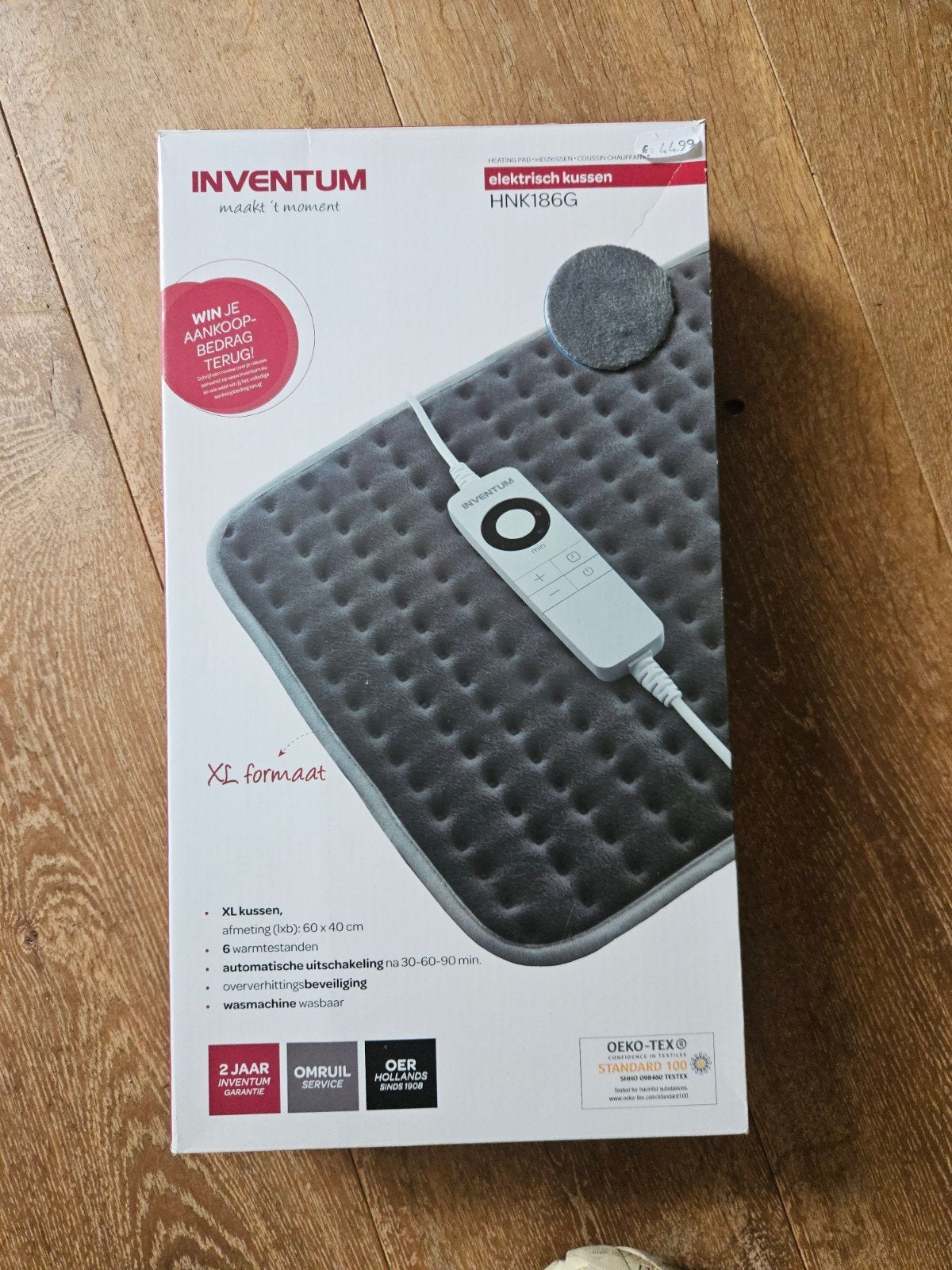 Inventum Elektrisch Warmtekussen XL - Nieuw, Ophalen of Verzenden, Nieuw