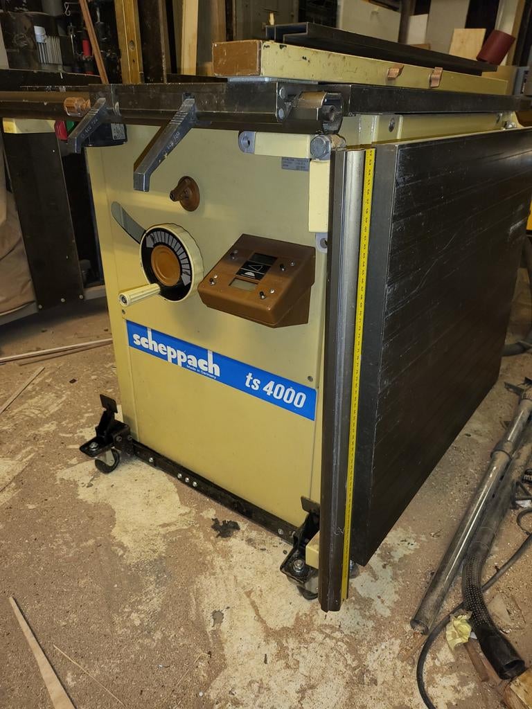 Zaagtafel zaagmachine scheppach TS 4000 380v compleet, Doe-het-zelf en Verbouw, Ophalen of Verzenden
