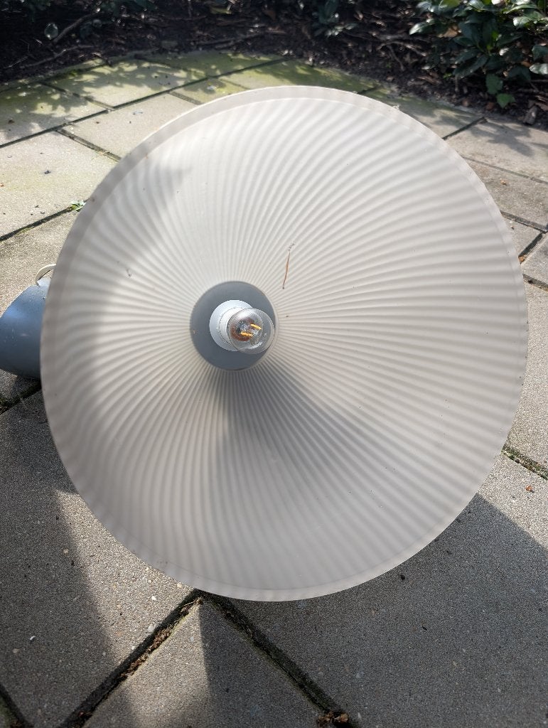 Set van 2 Vintage IKEA Kalcium hanglampen – Jaren '90, Ophalen, E27 (groot), Glas, Scandinavisch / industrieel