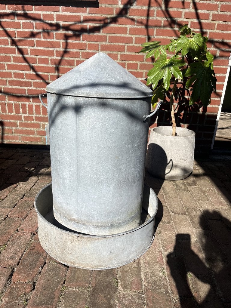 Grote Voerbak zink, Dieren en Toebehoren, Ophalen, Gebruikt, Drinken en Voederen