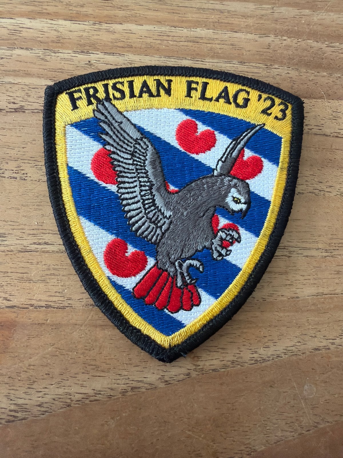 Frisian Flag '23 Patch - Friese Vlag Adelaar Embleem, Verzamelen, Ophalen of Verzenden, Luchtmacht, Embleem of Badge