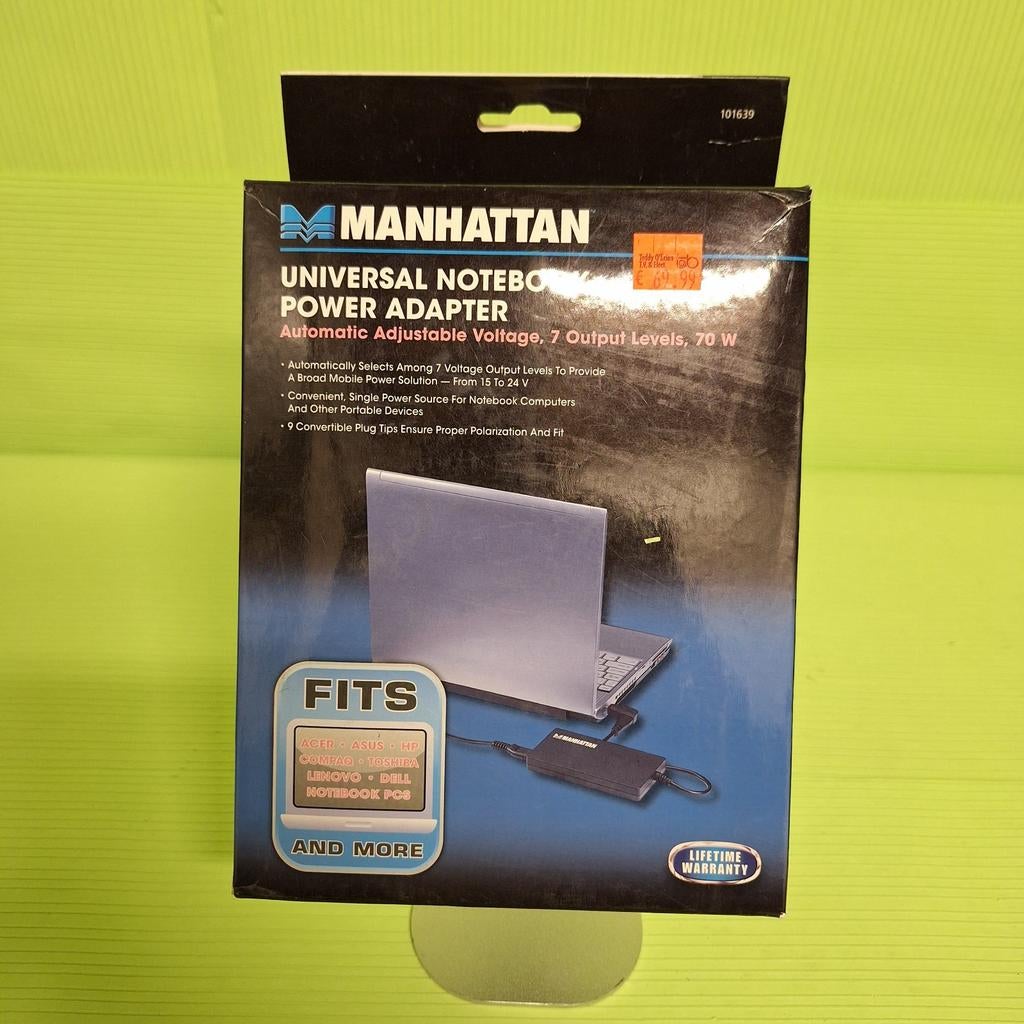 Manhattan Universele Laptop Oplader 70W, Computers en Software, Laptop-opladers, Nieuw, Ophalen of Verzenden, A, A