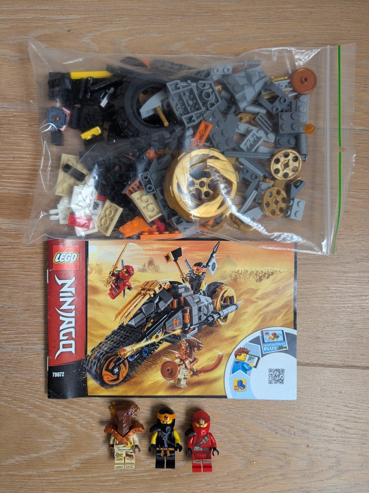 Lego Ninjago cole's crossmotor, dirt bike 70672