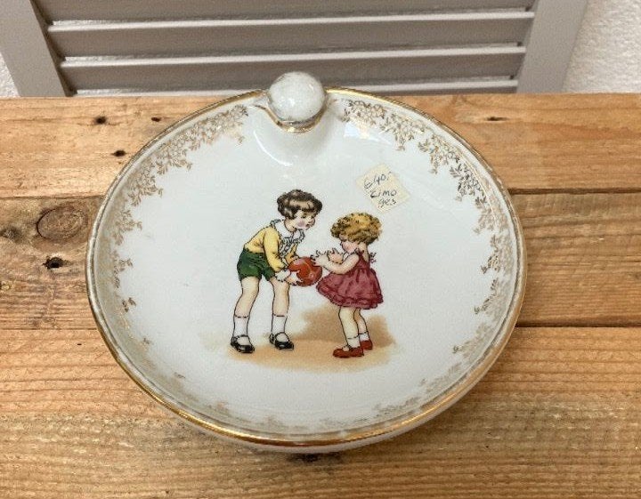 Beeldig Limoges warmhoud bordje, Ophalen of Verzenden