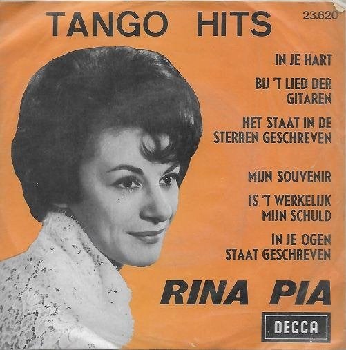 rina pia - tango hits, Ophalen of Verzenden, Zo goed als nieuw, 12 inch, Levenslied of Smartlap