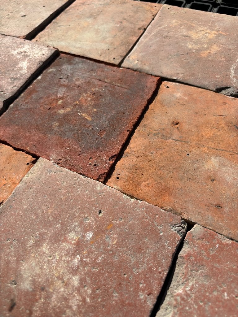Lot Antieke terracotta tegels. Voor info BELLEN 0474220705, Ophalen