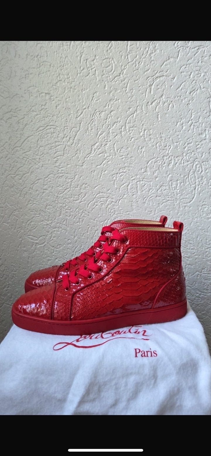 Christian Louboutin Slangenleer Herenschoenen Maat 41, Ophalen of Verzenden, Zo goed als nieuw, Overige kleuren, Sneakers of Gympen