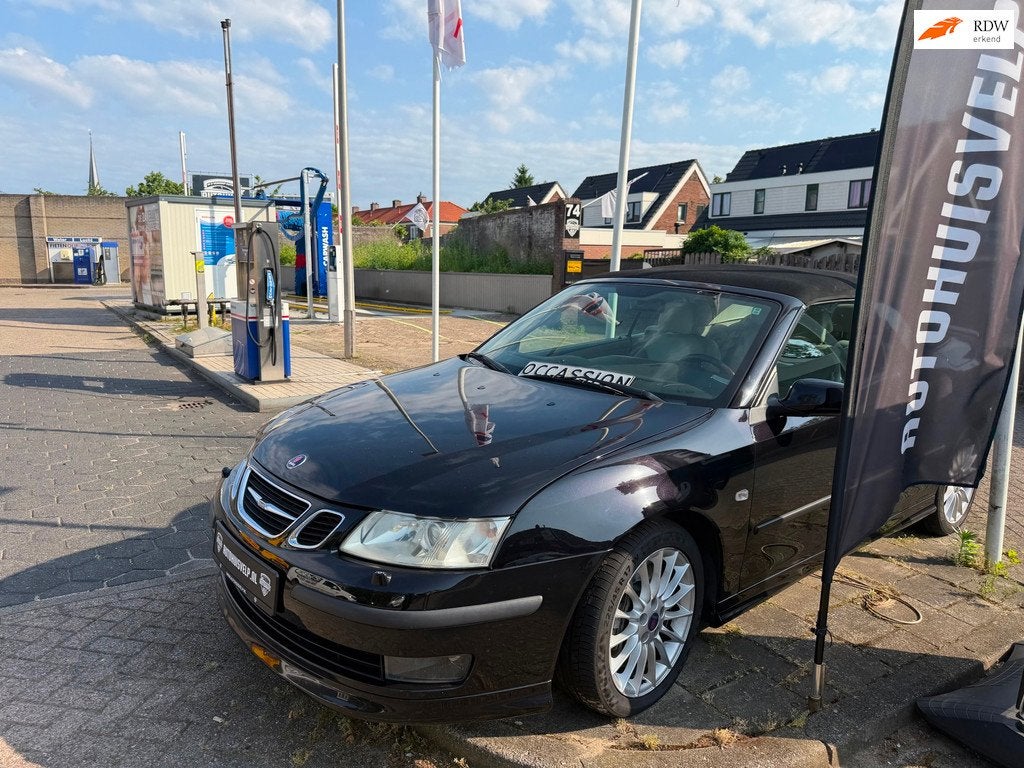 Saab 9-3 Cabrio 2.0T Aero topper voll leer, Voorwielaandrijving, 1998 cc, Gebruikt, Beige