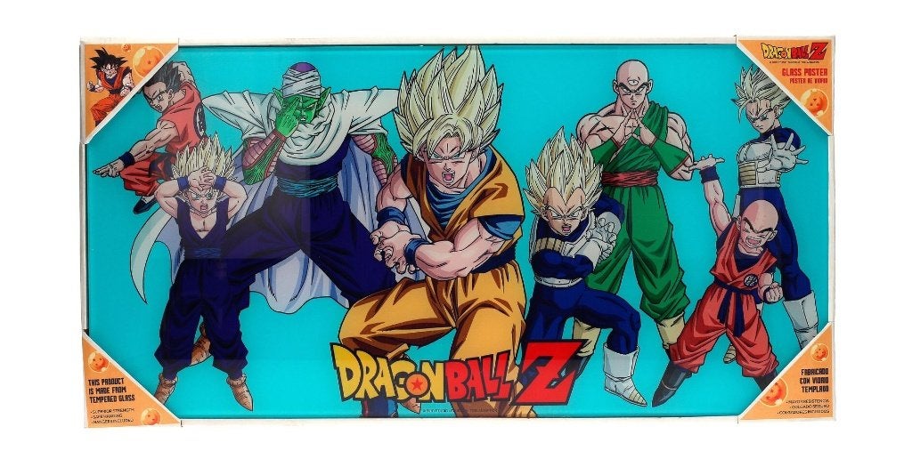 Dragon Ball Z Glass Poster Heroes 30 x 60 cm, Heo GmbH, Nieuw, Ophalen of Verzenden, Info@heogmbh.de