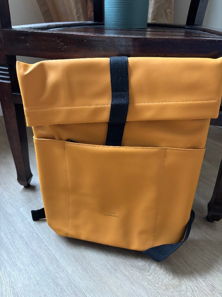 Nieuwe gele rolltop rugzak - waterdicht, Sieraden, Tassen en Uiterlijk, Tassen | Rugtassen, Overige merken, 40 cm of meer, Nieuw