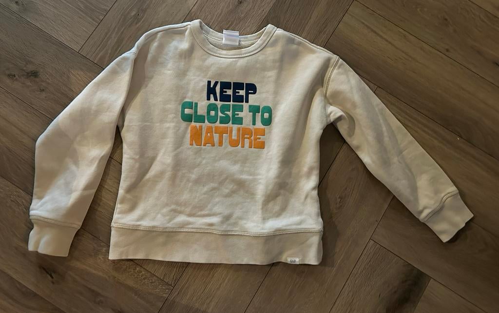 GAP jongens trui met 'Keep Close to Nature' print, Ophalen of Verzenden, Zo goed als nieuw, Jongen