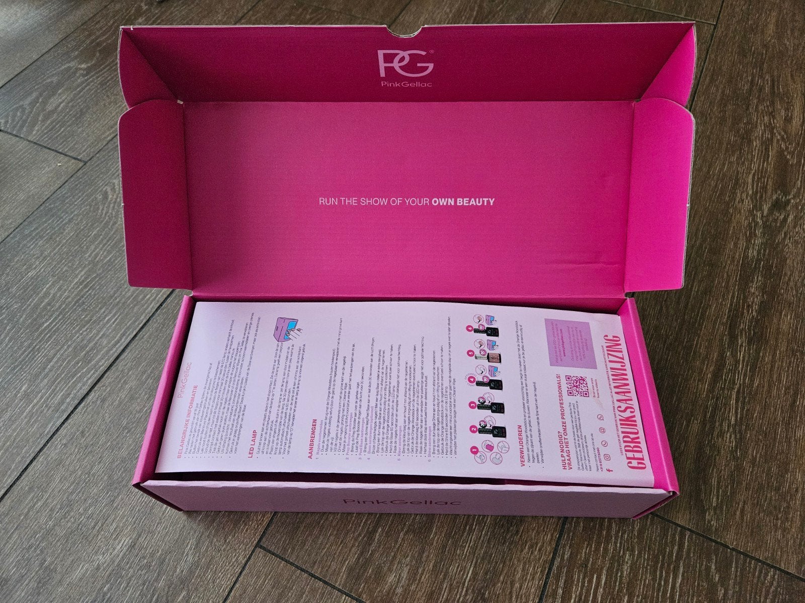 Pink Gellac Startpakket met UV/LED lamp en 5 gellakken, Ophalen of Verzenden, Zo goed als nieuw, Handen en Nagels