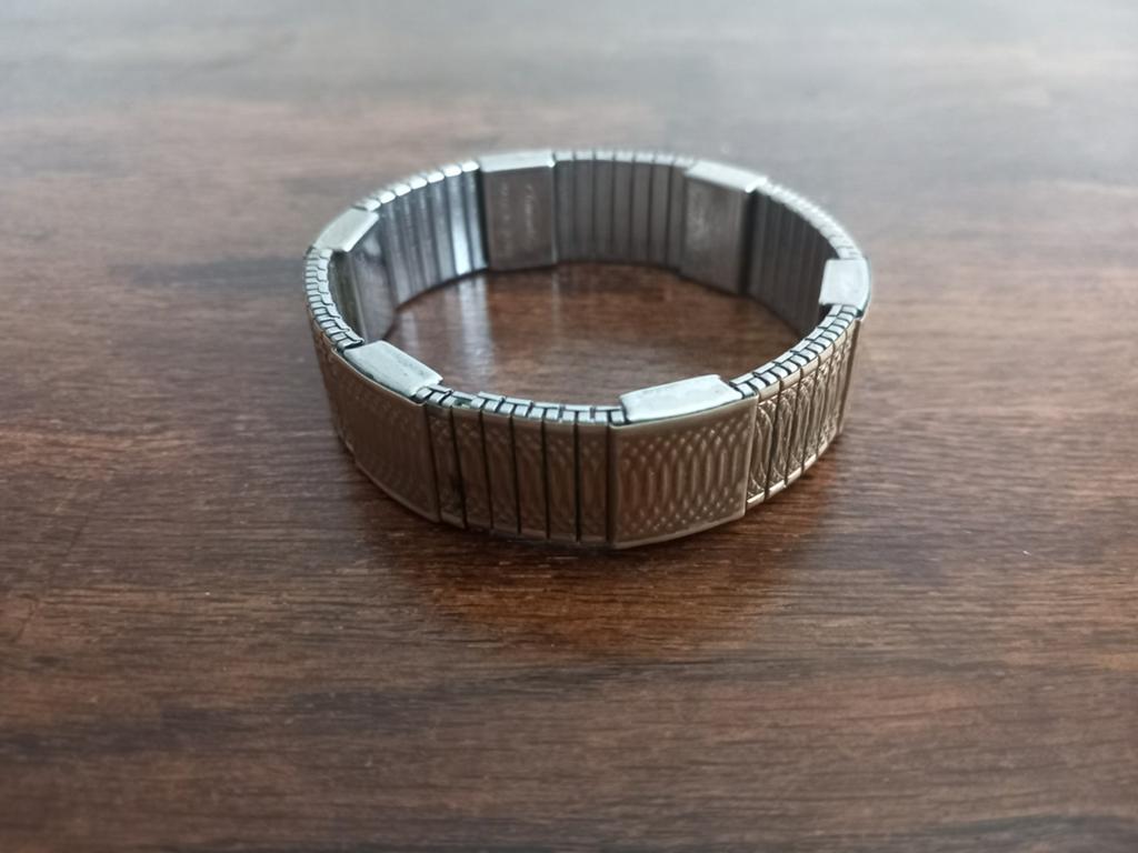 Vintage magnetic koper/rvs gezondheids armband. Japan., Ophalen of Verzenden, Zilver