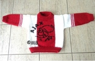 Ajax logo trui breipatroon, Ophalen of Verzenden, Zo goed als nieuw, Breien, Patroon of Boek