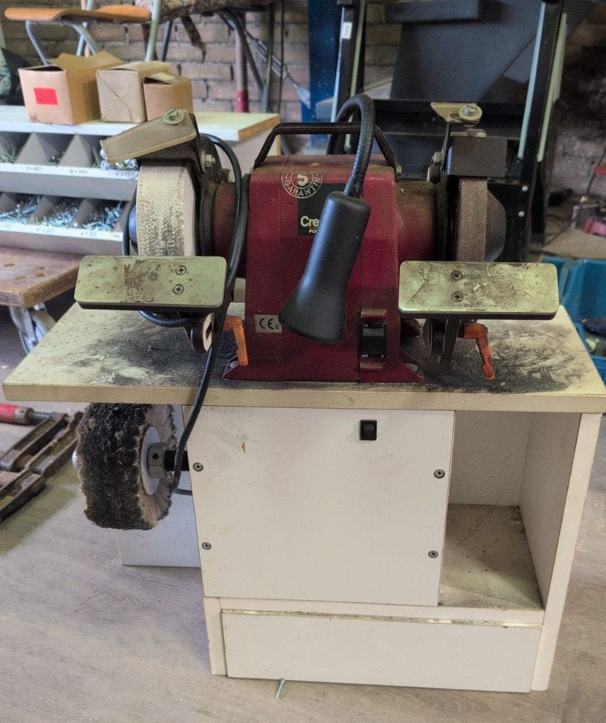 Creusen dubbele slijpmachine op werkmeubel, Ophalen, Gebruikt, Minder dan 700 watt, Werkbankslijpmachine