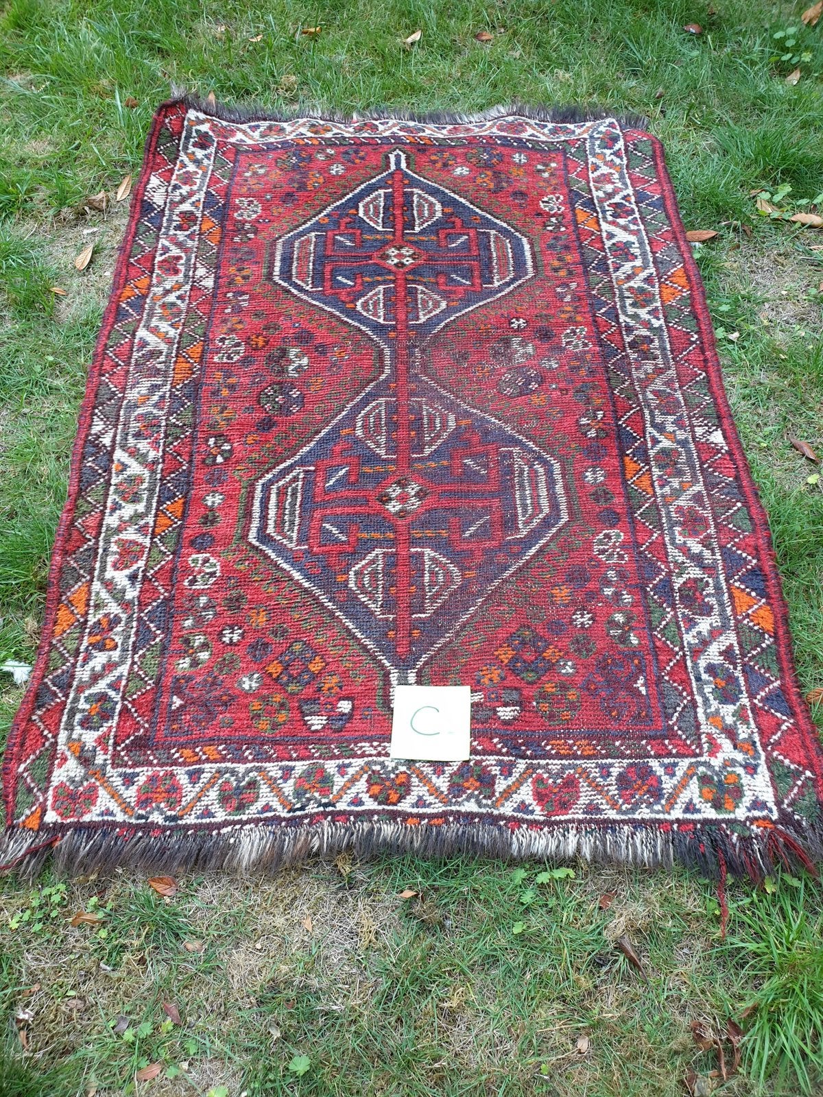 Antiek Perzisch tapijt ❤️ 138x95 cm, Antiek en Kunst, Antiek | Kleden en Textiel, Ophalen of Verzenden