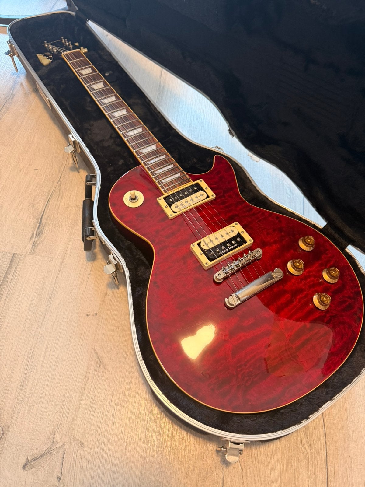 ESP-Edwards Les Paul limited black cherry (ruilen mogelijk), Ophalen, Zo goed als nieuw, Solid body, Overige merken