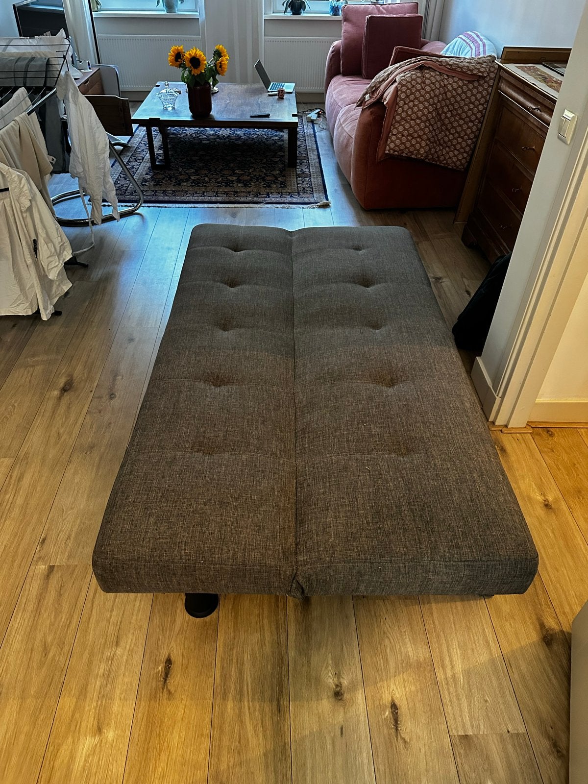 Compacte slaapbank - Ideaal voor kleine ruimtes, Ophalen, Gebruikt, Tweepersoons, 140 cm