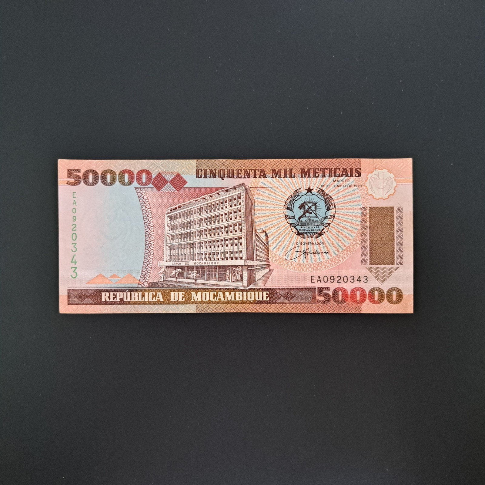50000 meticais Mozambique #003, Postzegels en Munten, Verzenden, Overige landen, Los biljet