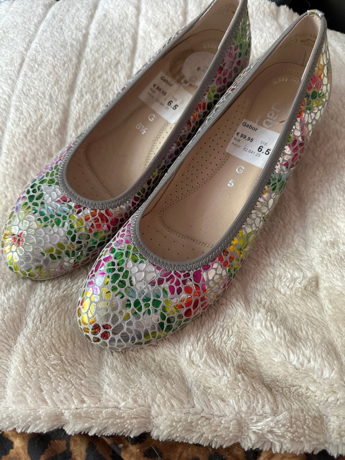 Gabor Ballerina's met kleurrijke print, maat 39, Ophalen of Verzenden, Nieuw, Overige kleuren, Ballerina's