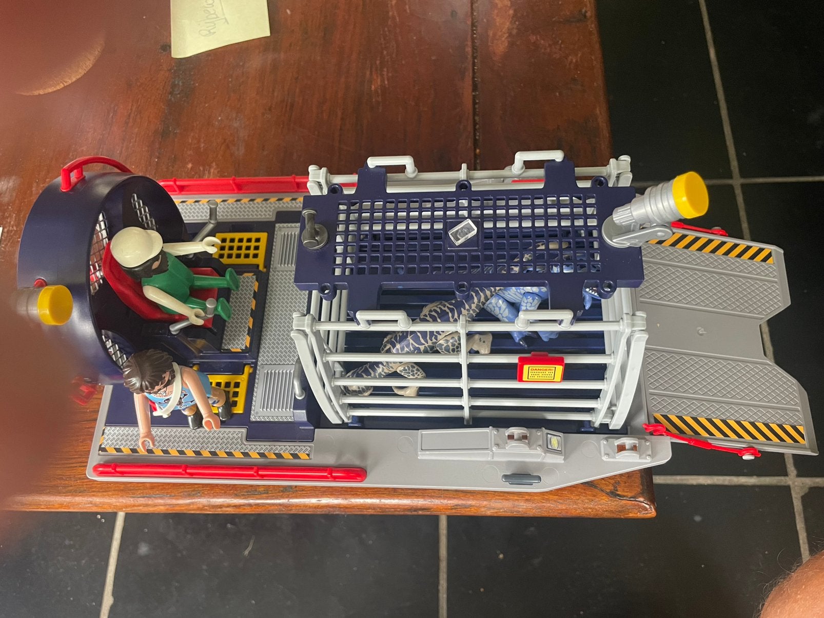 Playmobil 9433 Luchtkussenboot met Dino kooi, Ophalen of Verzenden, Zo goed als nieuw