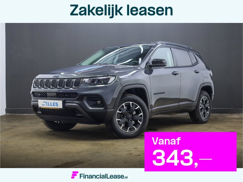 Jeep Compass 4xe 240 Plug-in Hybrid Trailhawk | Apple Carpla, Automaat, 4 cilinders, Leder en Stof, Bedrijf