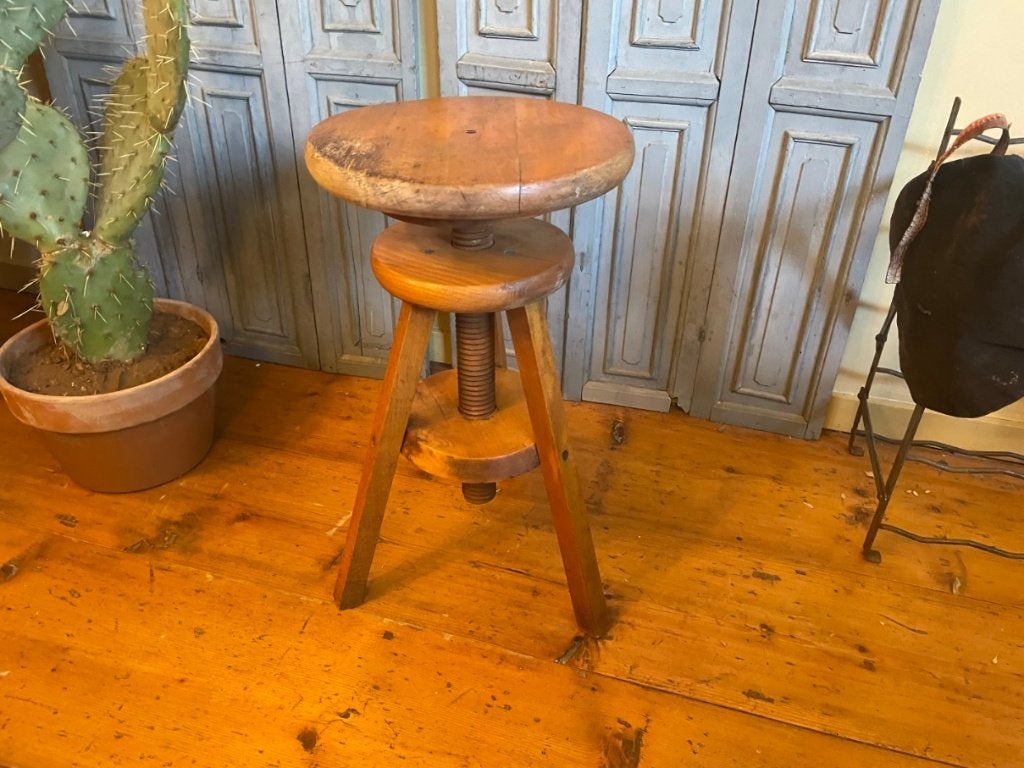 sfeervolle Draaikruk Kruk Bijzettafel Frans Vintage, Antiek en Kunst, Ophalen of Verzenden