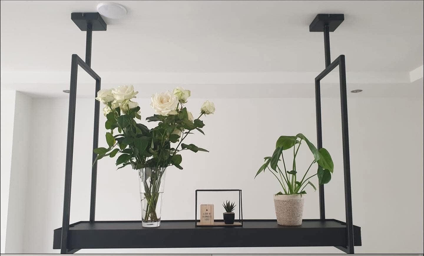 Industriële hanglamp met plank voor eethoek, Ophalen, Zo goed als nieuw, Metaal, Industrieel, Modern