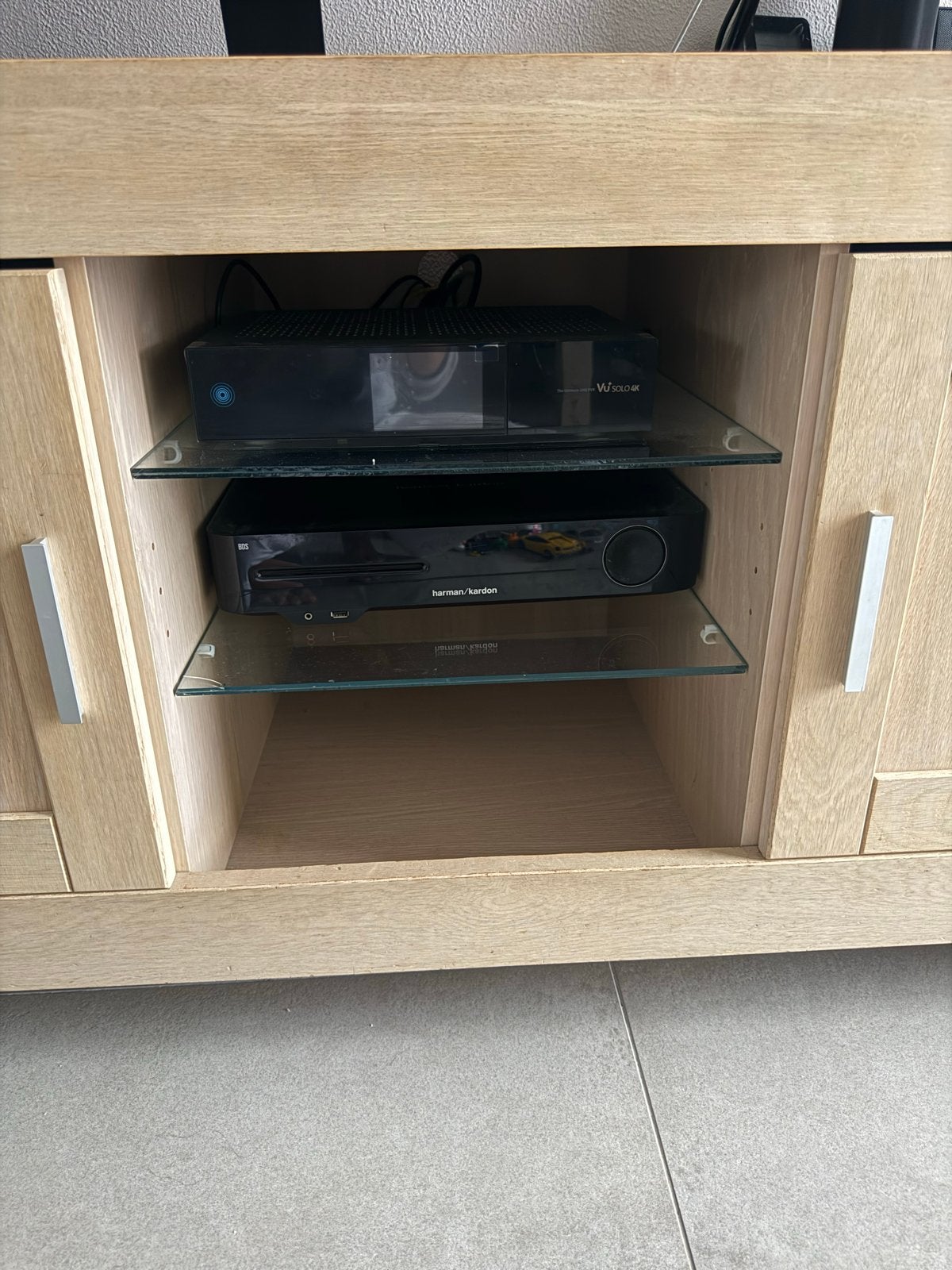 Eikenhouten eettafel met 6 stoelen en bijpassende meubels, Ophalen, Gebruikt, 100 tot 150 cm, Eikenhout