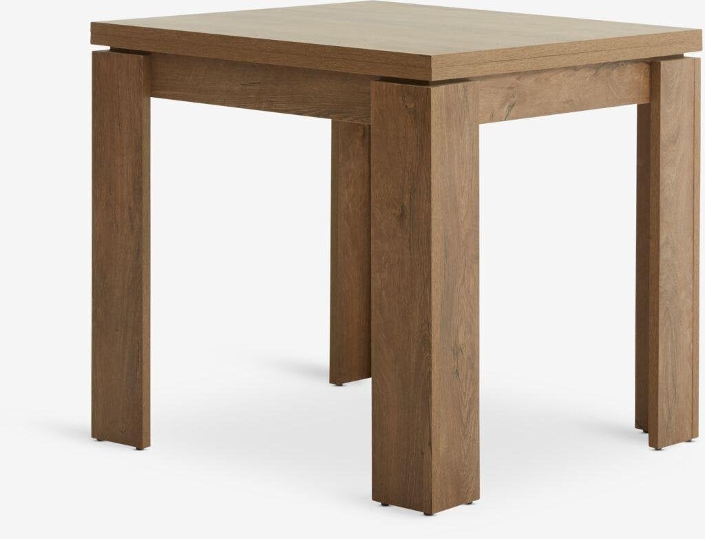Eettafel Vedde (JYSK) 80x80/160cm / Foldable Dinner table, Ophalen, 50 tot 100 cm, Zo goed als nieuw, 150 tot 200 cm