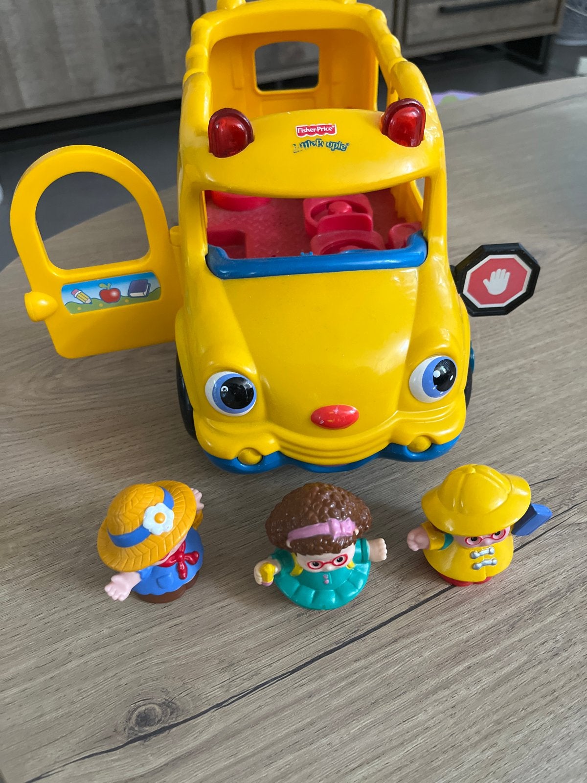 Fisher-Price Little People Schoolbus met figuren, Ophalen of Verzenden, Gebruikt, Auto of Voertuig, Met licht