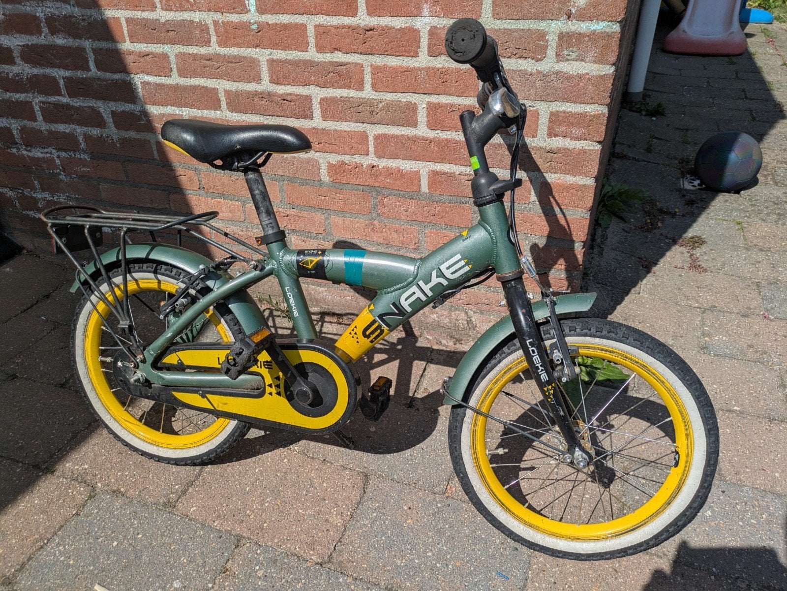 Loekie Snake Kinderfiets - Goed Gebruikt, Fietsen en Brommers, Fietsen | Kinderfietsjes, Ophalen, Velgrem, Loekie, 16 tot 20 inch