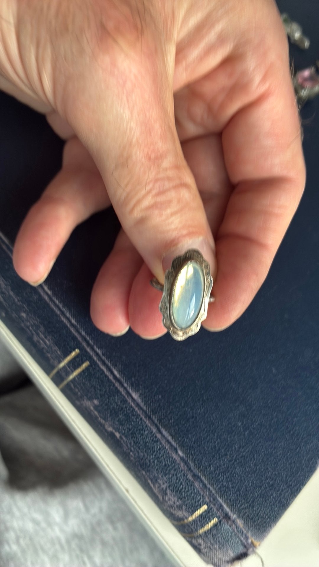 835 zilver ring maat 17 mm, Gebruikt, Ophalen of Verzenden, 17 tot 18, Dame
