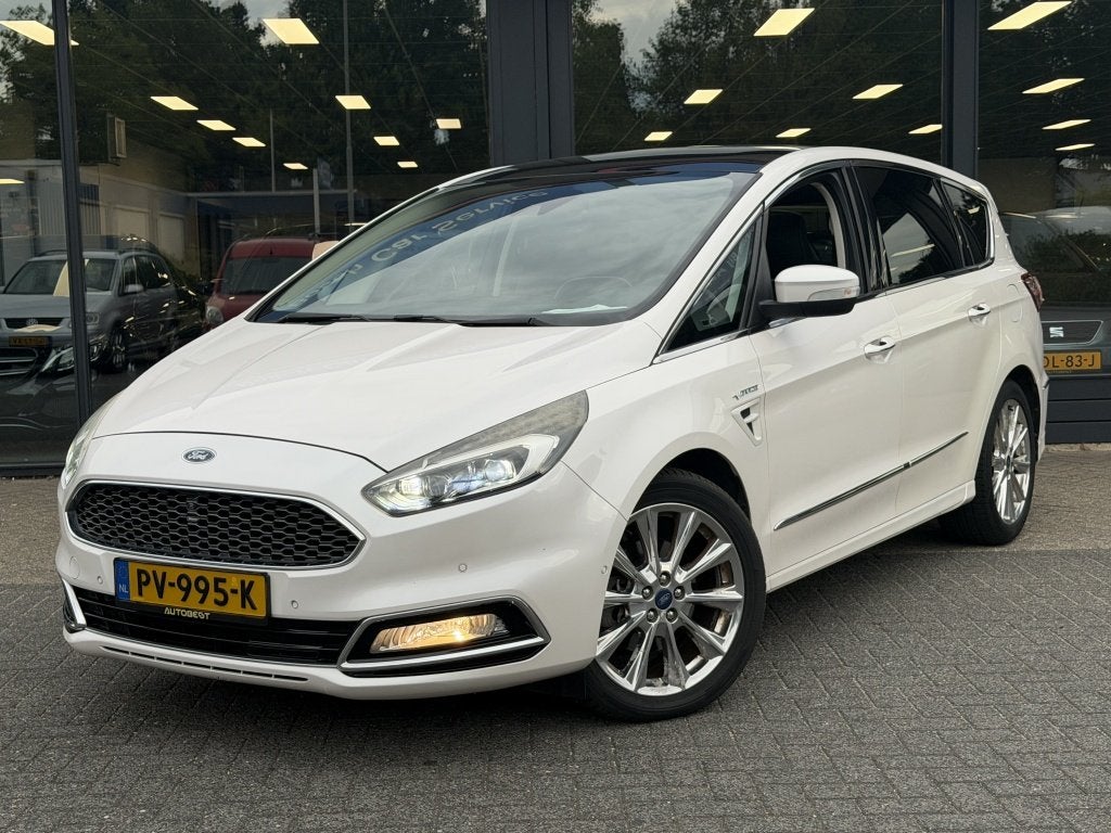 Ford S-Max 2.0 Vignale Full options. “NAP” orgineel NL 1, Auto's, Euro 6, 4 cilinders, Wit, Bedrijf