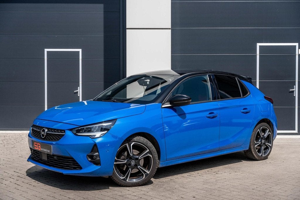 Opel Corsa 1.2 GS Line LED|Navi|Carplay|Camera|Dodehoek|VOL!, 1199 cc, 1133 kg, Blauw, Leder en Stof