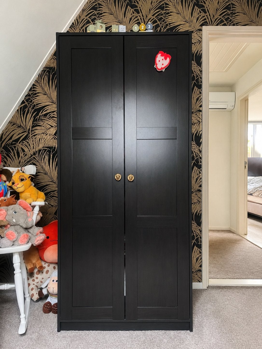 IKEA Rakkestad kledingkast zwartbruin 79x176cm by, Ophalen, Gebruikt, 50 tot 100 cm, 150 tot 200 cm