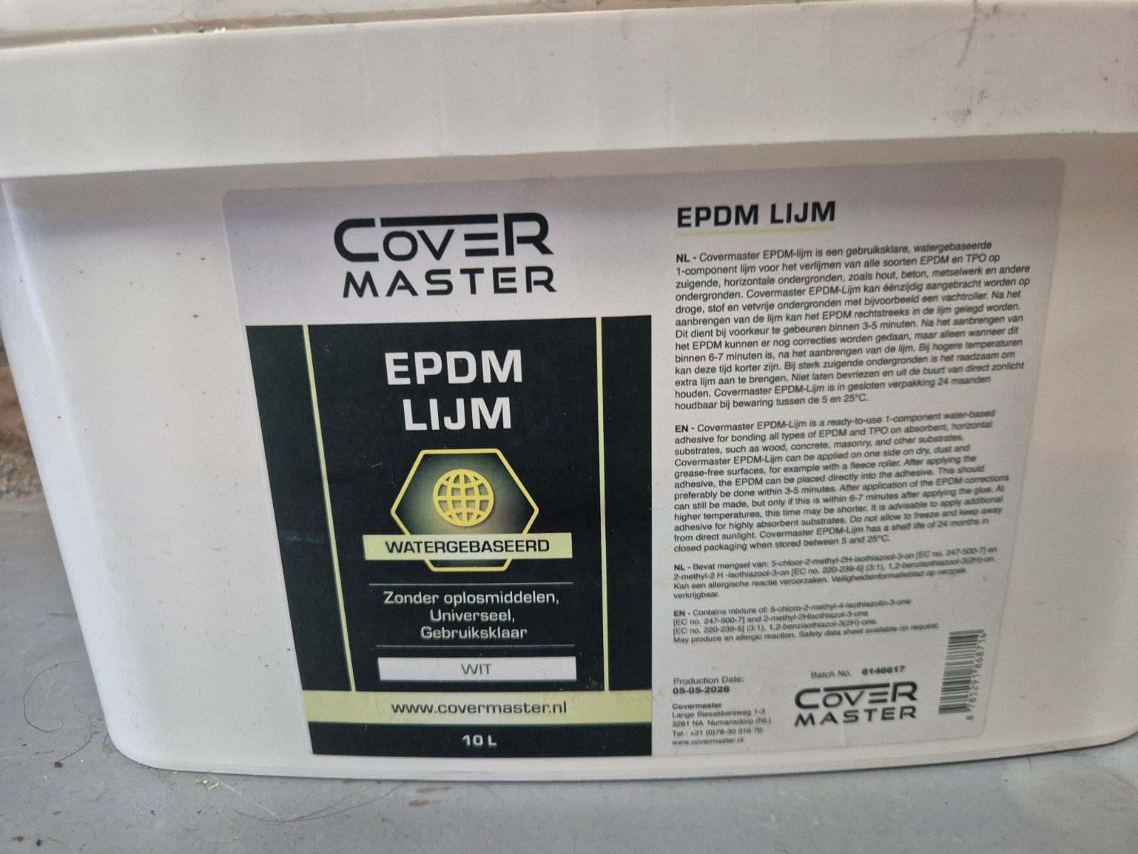Epdm lijm covermaster, Ophalen, Overige materialen, Zwart, Overige typen