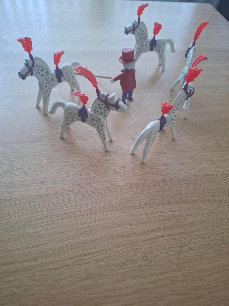 Playmobil Circus Paarden met Trainer, Gebruikt, Losse onderdelen, Ophalen of Verzenden, Figuren